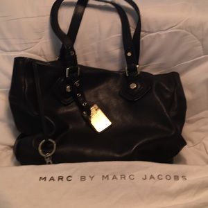 Marc by Marc Jacobs black leather satchel